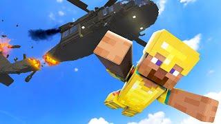 Minecraft STEVE vs Helicopter Crash - Teardown Mods Gameplay