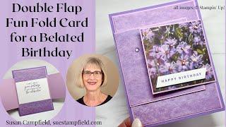 Purple! Double Flap Fun Fold Card!