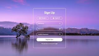 Sign Up Form in HTML & CSS