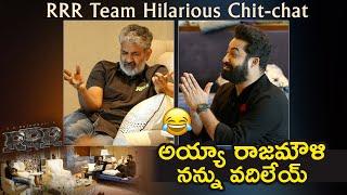 RRR Team FUNNY Chit-chat | Jr Ntr | Ram Charan | Rajamouli | GS Media