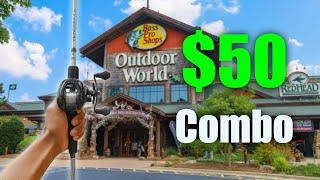 $50 Bass Pro Shops CHEAPEST Fishing Combo (Best Budget Bass Rod & Reel)