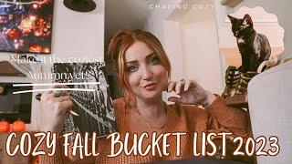 COZY FALL BUCKET LIST 2023 / Suggestions for a cozy and fun Autumn #cozyfall #cozy #bucketlist