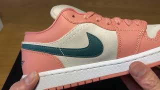 Nike air Jordan 1 low (W) Light Madder Root unboxing review and close-up