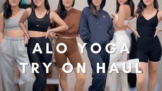 ALO YOGA try on haul: matching sets, sweatsuits, onesie & more