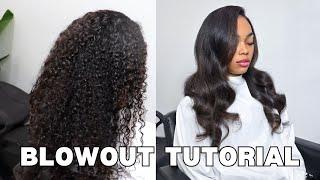 Salon Blowout Tutorial Natural Textured Hair | Alecia Savage