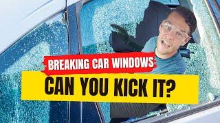 Can you KICK through a CAR SIDE WINDOW?!? | DUTCHINTHEUSA | Car Safety | Car Windows