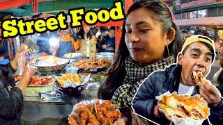 Winter Street food in Darjeeling | Amazing Nepali Chinese and Indian Street food |