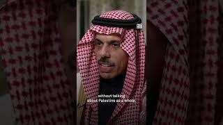 Saudi foreign minister discusses future of Gaza