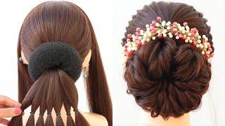 simple bun hairstyle for bridal | hairstyle for women | ladies hair style