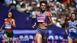 Sydney McLaughlin-Levrone eases into 400m hurdle semis in first Paris Olympics run | NBC Sports