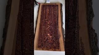 Выжигание по дереву с краской