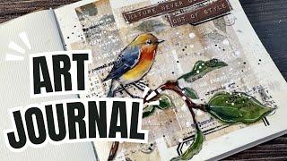 Bird on a Branch: Beginner-Friendly Art Journal Techniques