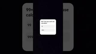 99×1 questions #shorts  answer in the comments
