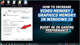 how to increase windows 10 video memory Vram #pc #ram #windows