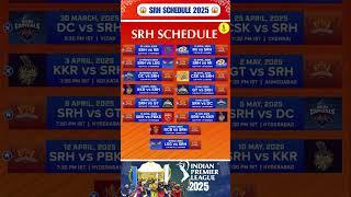 2025 IPL SRH SCHEDULE