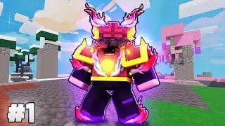 The Journey To Unlock FIRE ARMOUR In Roblox Bedwars..