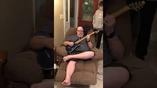 Metal Dad plays enter sandman