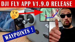 DJI Fly App 1.9.0 NEW FIRMWARE update with Waypoints and Release of DJI Mini 3