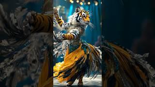 A Woman Fuses with A Tiger on AGT #americagottalent #agt #magic #talent #shorts