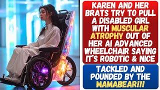 KAREN AND HER BRATS PULL A DISABLED GIRL OUT OF HER AI OPTIMIZED WHEELCHAIR SO THEY COULD PLAY A BIT