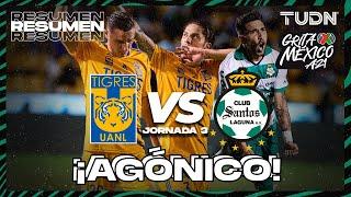 Resumen y goles | Tigres vs Santos | Grita México BBVA AP2021 J3 | TUDN