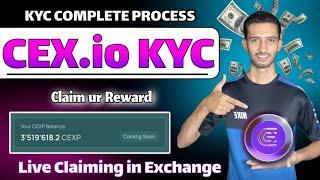 CEX.io App KYC Method || Live Coin Claiming in Exchange