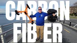 Ultra-light Carbon Fiber 3-wheel Electric Scooter For Easy Mobility - Big Guy Review!