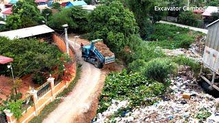 Good Skill form Truck 5Ton & Bulldozer D31P Repair Roads damaged by floods