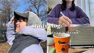 study vlog: active recreation and studying in the cafe