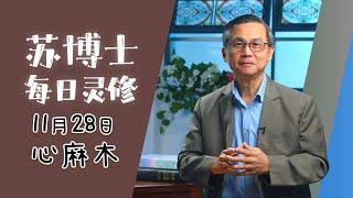 【苏博士每日灵修】11月28日 | 心麻木