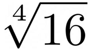 Evaluate the Fourth Root of 16