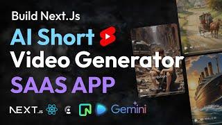  Build NextJs AI Sort Video Generator Using React.Js, Tailwind, AI, Clerk, Neon |  Full Stack App