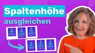 Spaltenhöhe ausgleichen - so EINFACH geht's [Divi Theme Tutorial]