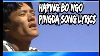 Haping bo ngo pingda Lyrics || Menya Nyomo Album || Dawe Production Music