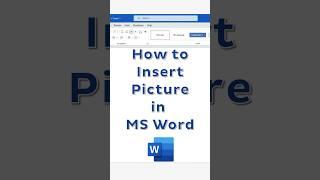 How to Insert Picture in MS Word #shorts #msword