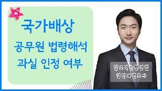 국가배상 공무원 법령해석 과실 김민재변호사 날로먹는행정법