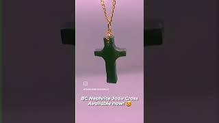 BC Nephrite Jade Cross Chain (Grade-A) Ft. Justin The Jade Carver #Jade #nephrite #jadejewelry #gems