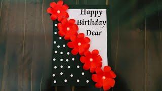 DIY Happy Birthday Card making | Birthday Card Tutorial video | Easy and beautiful card