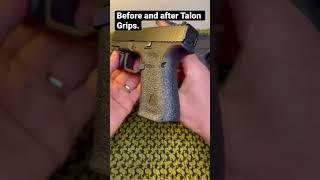 Before and after Talon Grips #grip #talon #pistol #glock #guns #shooting #ccw #9mm #gunreview #gun