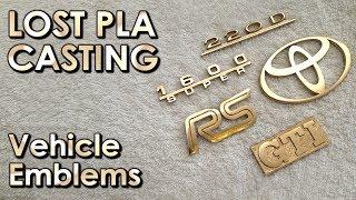 Casting Car Emblems from 3d printer to METAL casting / vehicle restoration - Lost PLA Method