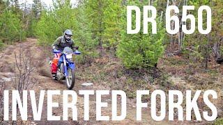 DR 650 Suspension Upgrade EP1: How to Mount Inverted Forks / YZ450 Fork Swap.