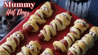 Mummy Hot Dogs - Easy Halloween Recipe!!