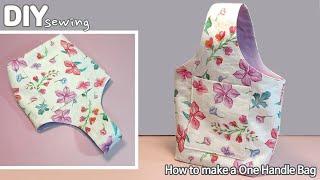 원핸들백 만들기 | 한손가방 만들기 | 무료도안 |  How to make a one handle bag | Easy bag sewing tutorial and pattern