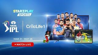 Watch the live cricket action | TATA IPL 2023 on Criclife 1, available on the STARZPLAY app