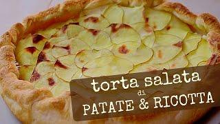 PIZZA RUSTICA DI PATATE E RICOTTA RICETTA FACILE - Potato and Ricotta Cheese Pie Easy Recipe