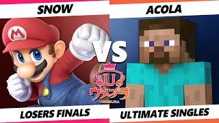 Umebura SP 11 LOSERS FINALS - Acola (Steve) Vs. Snow (Mario) Smash Ultimate - SSBU