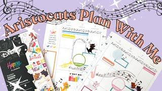 Aristocats Plan With Me | Classic Vertical Happy Planner Spread | Decorative Planning