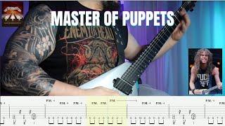 MASTER OF PUPPETS - Guitar Lesson- Cover - TAB  #Metallica #strangerthings #steelianos #ギタ #기타 #吉他