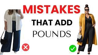 How To Dress To Look 10 Pounds Lighter! - 10 Style Mistakes That Make You Look Heavier!