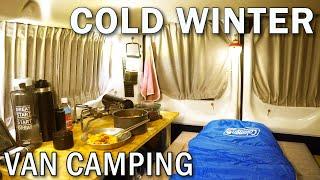 Car Camping Alone in Cold Winter  |VAN LIFE[COOKING, RELAXING, SOLO, ASMR ]